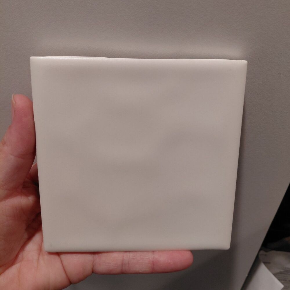 1 pc Florida Tile Potter's Touch French Provincial Off-White Ceramic Tile 4-3/8"
